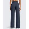 image:imageG4Free Womens Ribbed Knit Wide Leg Pants with Pockets Lightweight Stretchy Yoga Pants Casual LoungeDark Blue