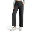 image:imageG4Free Ribbed Ankle Pants for Women 78 Length Wide Leg Yoga Pants with Pockets Casual TravelBlack