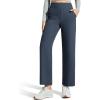 image:imageG4Free Ribbed Ankle Pants for Women 78 Length Wide Leg Yoga Pants with Pockets Casual TravelDark Navy