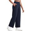 image:imageG4Free Smoofit Modal Soft Wide Leg Pants for Women Elastic Waist 78 Length Ankle Casual Dressy SweatpantsDark Blue