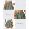 image:imageG4Free Chillwhisp Bubble Shorts for Women 3 Drawstring Lightweight Puffy Y2k Skort with PocketsGray Olive