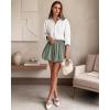 image:imageG4Free Chillwhisp Bubble Shorts for Women 3 Drawstring Lightweight Puffy Y2k Skort with PocketsGray Olive