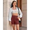 image:imageG4Free EverGoing Womens Wide Leg Shorts High Waisted 4  5Casual Comfy Shorts with Pockets for Yoga Workout LoungeDark Burgundy