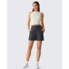 image:imageG4Free EverGoing Womens Wide Leg Shorts High Waisted 4  5Casual Comfy Shorts with Pockets for Yoga Workout LoungeDark Gray