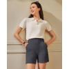 image:imageG4Free EverGoing Womens Wide Leg Shorts High Waisted 4  5Casual Comfy Shorts with Pockets for Yoga Workout LoungeDark Grey