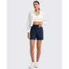 image:imageG4Free EverGoing Womens Wide Leg Shorts High Waisted 4  5Casual Comfy Shorts with Pockets for Yoga Workout LoungeDark Navy