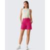 image:imageG4Free EverGoing Womens Wide Leg Shorts High Waisted 4  5Casual Comfy Shorts with Pockets for Yoga Workout LoungeHot Pink