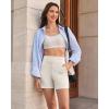 image:imageG4Free EverGoing Womens Wide Leg Shorts High Waisted 4  5Casual Comfy Shorts with Pockets for Yoga Workout LoungeIvory