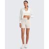 image:imageG4Free EverGoing Womens Wide Leg Shorts High Waisted 4  5Casual Comfy Shorts with Pockets for Yoga Workout LoungeIvory