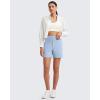 image:imageG4Free EverGoing Womens Wide Leg Shorts High Waisted 4  5Casual Comfy Shorts with Pockets for Yoga Workout LoungeLight Denim