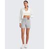 image:imageG4Free EverGoing Womens Wide Leg Shorts High Waisted 4  5Casual Comfy Shorts with Pockets for Yoga Workout LoungeLight Gray