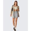 image:imageG4Free EverGoing Womens Wide Leg Shorts High Waisted 4  5Casual Comfy Shorts with Pockets for Yoga Workout LoungeLight Gray