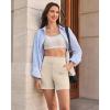 image:imageG4Free EverGoing Womens Wide Leg Shorts High Waisted 4  5Casual Comfy Shorts with Pockets for Yoga Workout LoungeLight Khaki