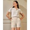 image:imageG4Free EverGoing Womens Wide Leg Shorts High Waisted 4  5Casual Comfy Shorts with Pockets for Yoga Workout LoungeLight Khaki