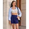 image:imageG4Free EverGoing Womens Wide Leg Shorts High Waisted 4  5Casual Comfy Shorts with Pockets for Yoga Workout LoungeRoyal Blue