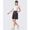 image:imageG4Free ShiftReady Shorts for Women Dressy Casual 7  High Waisted Wide Leg Pleated Shorts with PocketsBlack
