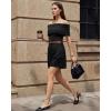image:imageG4Free ShiftReady Shorts for Women Dressy Casual 7  High Waisted Wide Leg Pleated Shorts with PocketsBlack Pinstripe