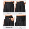 image:imageG4Free ShiftReady Shorts for Women Dressy Casual 7  High Waisted Wide Leg Pleated Shorts with PocketsBlack Pinstripe