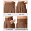 image:imageG4Free ShiftReady Shorts for Women Dressy Casual 7  High Waisted Wide Leg Pleated Shorts with PocketsDark Coffee