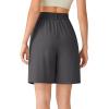 image:imageG4Free ShiftReady Shorts for Women Dressy Casual 7  High Waisted Wide Leg Pleated Shorts with PocketsDark Gray