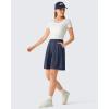 image:imageG4Free ShiftReady Shorts for Women Dressy Casual 7  High Waisted Wide Leg Pleated Shorts with PocketsDark Navy