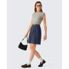image:imageG4Free ShiftReady Shorts for Women Dressy Casual 7  High Waisted Wide Leg Pleated Shorts with PocketsDark Navy