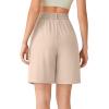 image:imageG4Free ShiftReady Shorts for Women Dressy Casual 7  High Waisted Wide Leg Pleated Shorts with PocketsLight Khaki