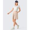 image:imageG4Free ShiftReady Shorts for Women Dressy Casual 7  High Waisted Wide Leg Pleated Shorts with PocketsLight Khaki