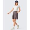 image:imageG4Free ShiftReady Shorts for Women Dressy Casual 7  High Waisted Wide Leg Pleated Shorts with PocketsTaupe