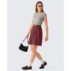 image:imageG4Free ShiftReady Shorts for Women Dressy Casual 7  High Waisted Wide Leg Pleated Shorts with PocketsWine