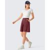 image:imageG4Free ShiftReady Shorts for Women Dressy Casual 7  High Waisted Wide Leg Pleated Shorts with PocketsWine