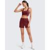 image:imageG4Free Smoofit Modal Soft Sweat Shorts Women Shockcord Elastic Waist Summer Casual Lounge Shorts with PocketsDark Burgundy