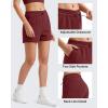 image:imageG4Free Smoofit Modal Soft Sweat Shorts Women Shockcord Elastic Waist Summer Casual Lounge Shorts with PocketsDark Burgundy