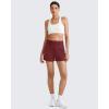 image:imageG4Free Smoofit Modal Soft Sweat Shorts for Women High Waist Summer Comfy Casual Shorts with PocketsDark Burgundy