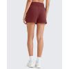image:imageG4Free Smoofit Modal Soft Sweat Shorts for Women High Waist Summer Comfy Casual Shorts with PocketsDark Burgundy