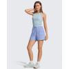 image:imageG4Free Workout Shorts Women 4 High Waisted Lightweight Shorts with Pockets for Hiking Running Casual OutdoorCornflower Blue