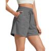 image:imageG4Free Workout Shorts Women 4 High Waisted Lightweight Shorts with Pockets for Hiking Running Casual OutdoorWood Gray