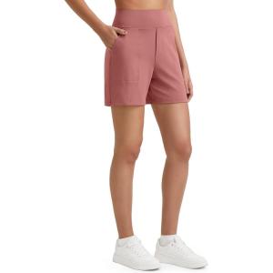 image:imageG4Free EverGoing Womens Wide Leg Shorts High Waisted 4  5Casual Comfy Shorts with Pockets for Yoga Workout LoungeCameo