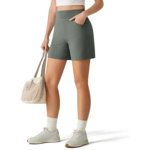 image:imageG4Free EverGoing Womens Wide Leg Shorts High Waisted 4  5Casual Comfy Shorts with Pockets for Yoga Workout LoungeGray Sage