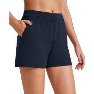image:imageG4Free Smoofit Modal Soft Casual Shorts for Women High Waisted Summer Lounge Sweat Shorts with PocketsDark Navy
