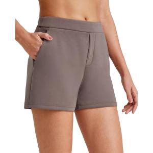 image:imageG4Free Smoofit Modal Soft Casual Shorts for Women High Waisted Summer Lounge Sweat Shorts with PocketsTaupe