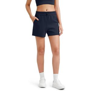 image:imageG4Free Smoofit Modal Soft Sweat Shorts Women Shockcord Elastic Waist Summer Casual Lounge Shorts with PocketsDark Blue
