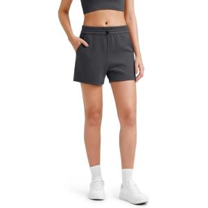 image:imageG4Free Smoofit Modal Soft Sweat Shorts Women Shockcord Elastic Waist Summer Casual Lounge Shorts with PocketsDark Grey