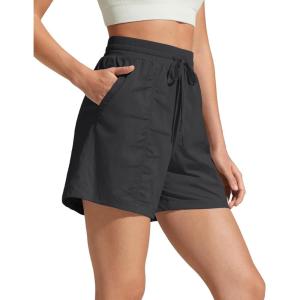 image:imageG4Free Workout Shorts Women 4 High Waisted Lightweight Shorts with Pockets for Hiking Running Casual OutdoorBlack