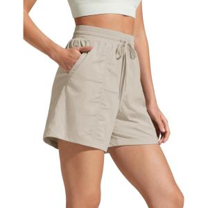 image:imageG4Free Workout Shorts Women 4 High Waisted Lightweight Shorts with Pockets for Hiking Running Casual OutdoorWarm Ash Gray