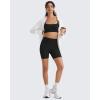 image:imageG4Free BareFeel Adjustable Spaghetti Straps Sports Bras Women  Scoop Neck Casual Yoga Crop Top Non PaddedBlack
