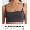 image:imageG4Free BareFeel Adjustable Spaghetti Straps Sports Bras Women  Scoop Neck Casual Yoga Crop Top Non PaddedDark Gray