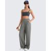 image:imageG4Free BareFeel Adjustable Spaghetti Straps Sports Bras Women  Scoop Neck Casual Yoga Crop Top Non PaddedDark Gray