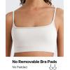 image:imageG4Free BareFeel Adjustable Spaghetti Straps Sports Bras Women  Scoop Neck Casual Yoga Crop Top Non PaddedPure White