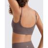 image:imageG4Free BareFeel Adjustable Spaghetti Straps Sports Bras Women  Scoop Neck Casual Yoga Crop Top Non PaddedTaupe